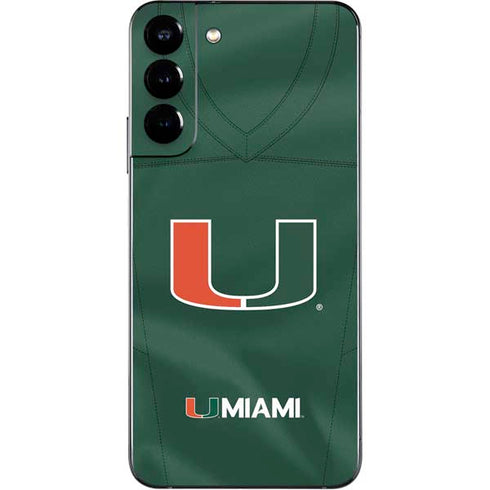 University of Miami Green Jersey Galaxy S22 Plus Skin